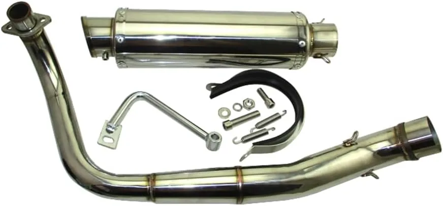 TC-Motor Stainless Steel Down-Swept Exhaust Muffler TC0001-H0091 image 4