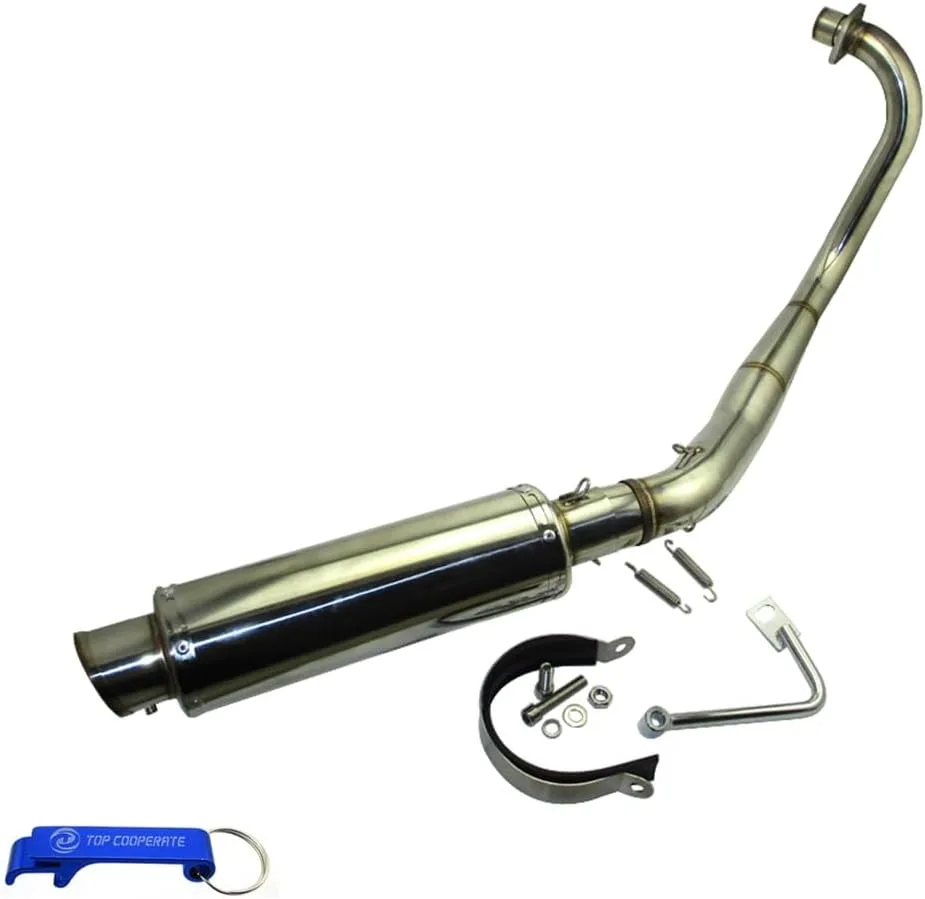 TC-Motor Stainless Steel Down-Swept Exhaust Muffler TC0001-H0091