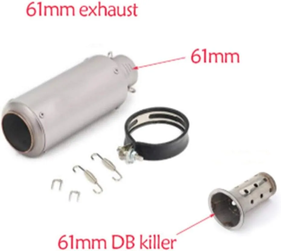 AHDHMCM Universal Motorcycle Exhaust Muffler with DB Killer DaJiKan image 4