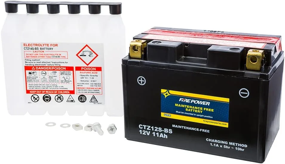 Fire Power CTZ12S-BS Maintenance Free Sealed Battery
