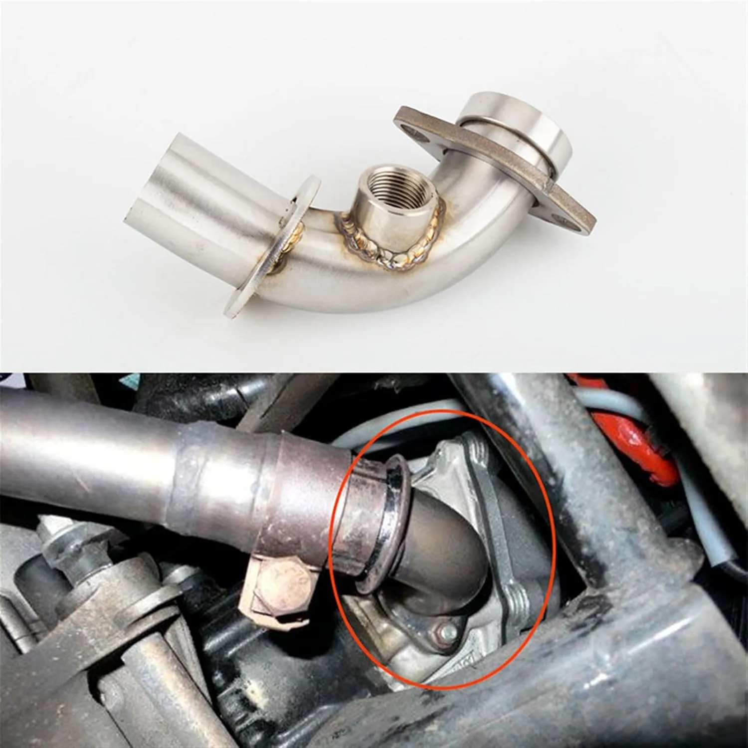 Generic 51 mm Motorcycle Exhaust Tailpipe Link Pipe 4978945997302 image 4