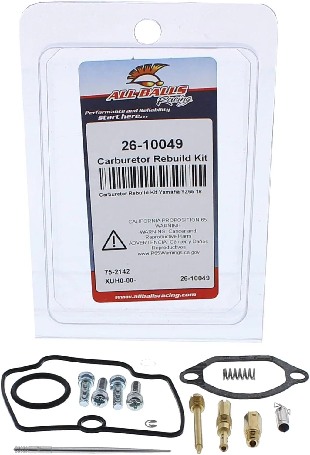 All Balls Racing 26-10049 Carburetor Rebuild Kit for Yamaha YZ65 image 3