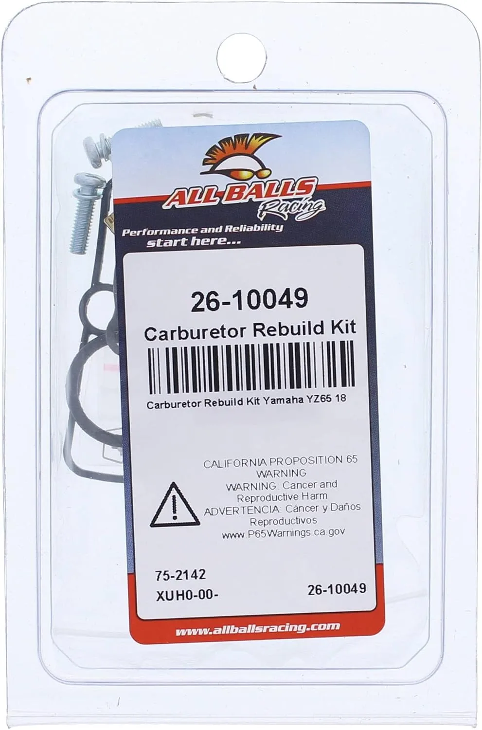 All Balls Racing 26-10049 Carburetor Rebuild Kit for Yamaha YZ65 image 4