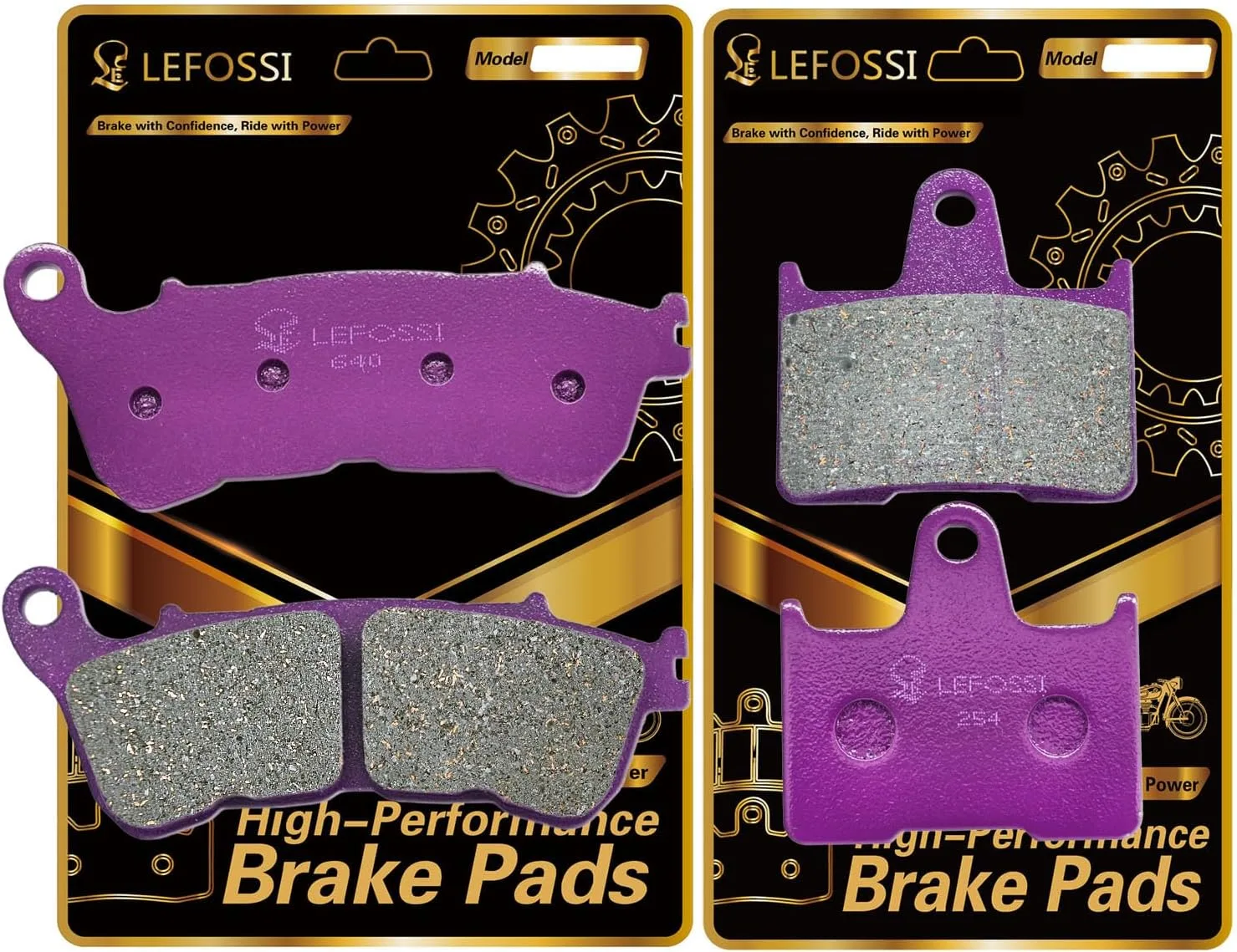 LE LEFOSSI Front & Rear Ceramic Brake Pads LE_0000644 for Harley XL Sportster