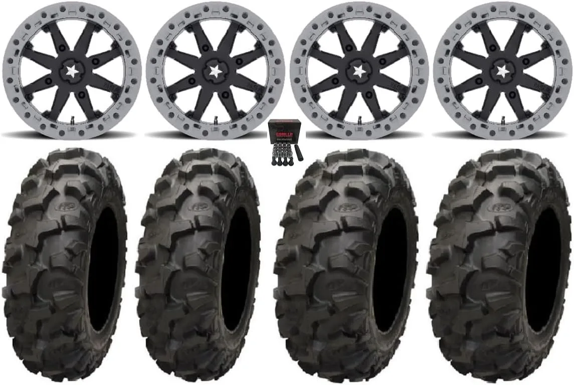 MSA M31 14x7 Beadlock Wheels and ITP 30x10-14 Tire Bundle
