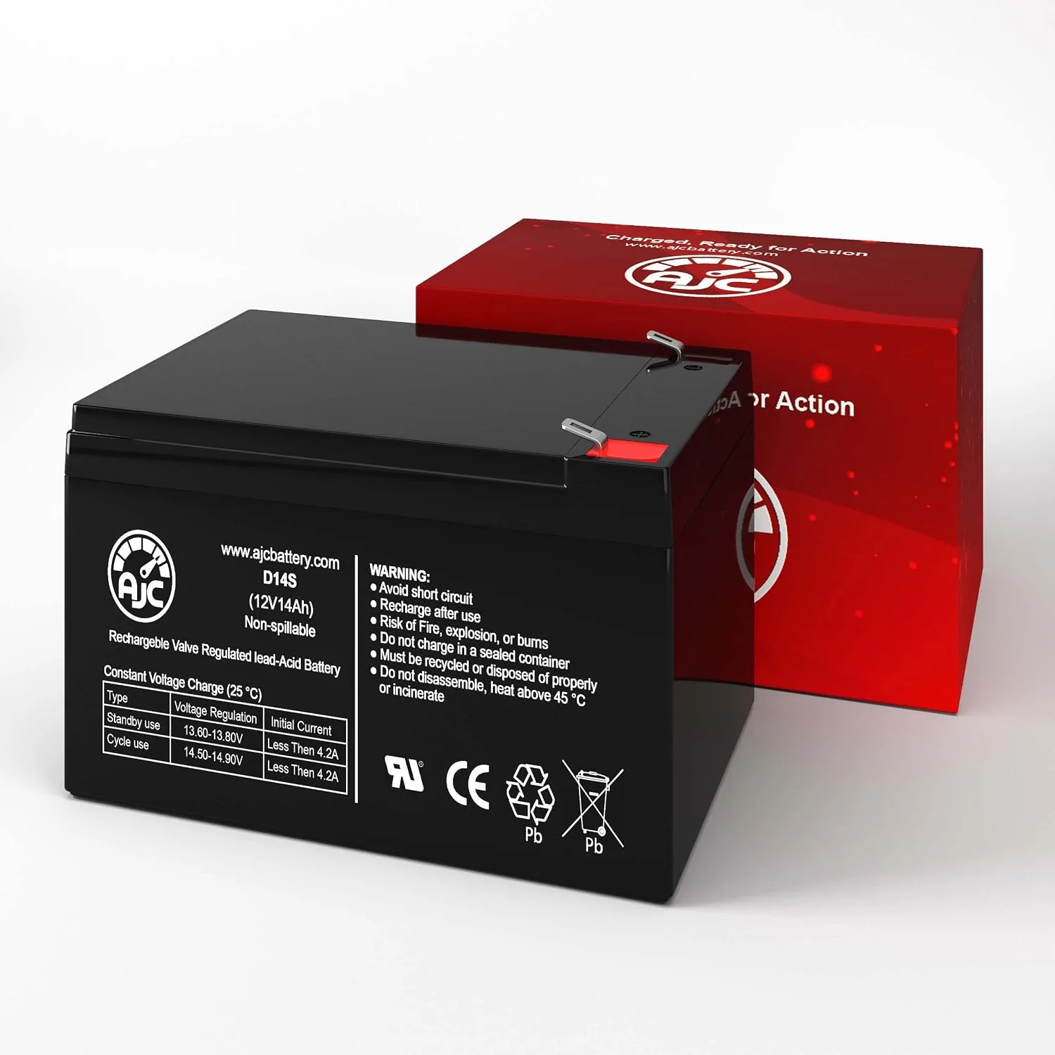 AJC 12V 14Ah Battery for Schwinn S750 2006+ Electric Scooter image 2