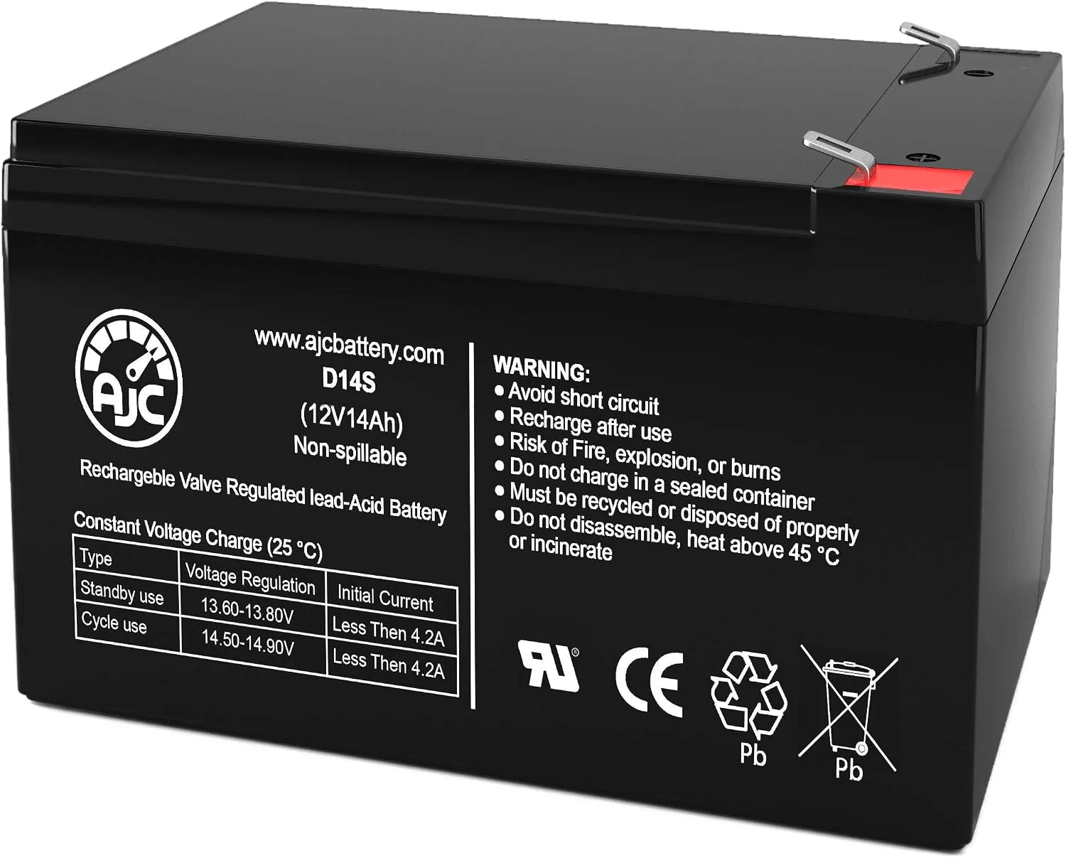 AJC 12V 14Ah Battery for Schwinn S750 2006+ Electric Scooter