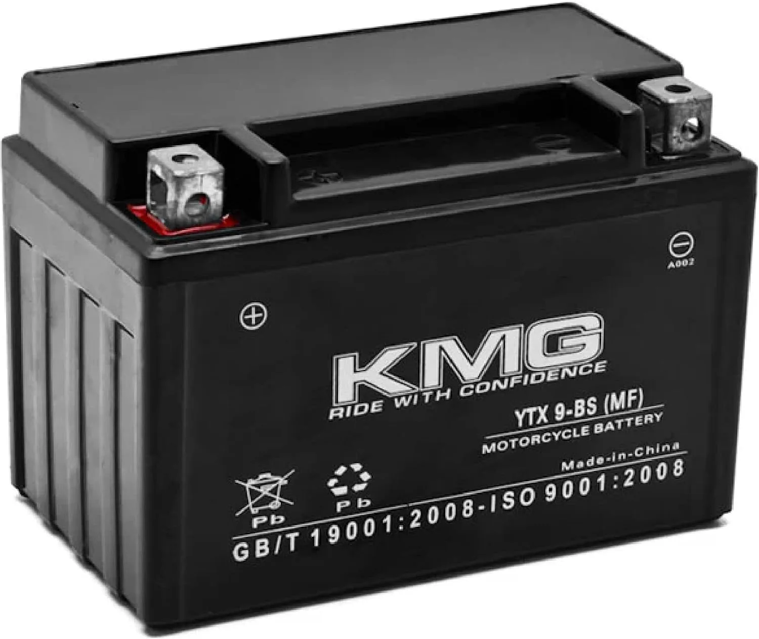KMG YTX9-BS-1L-V38 12V Battery for Kawasaki Ninja ZX-6R 2003-2006