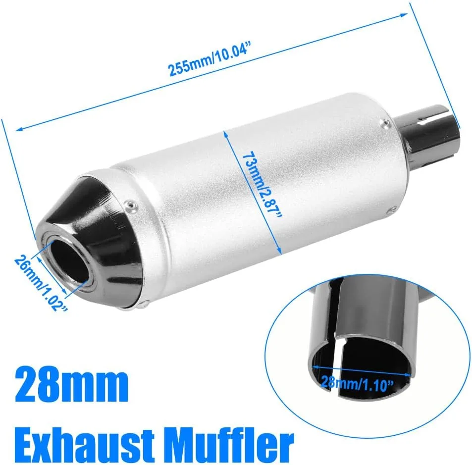 CMIYETO 28 mm Exhaust Muffler Pipe Kit CM-0153 image 2