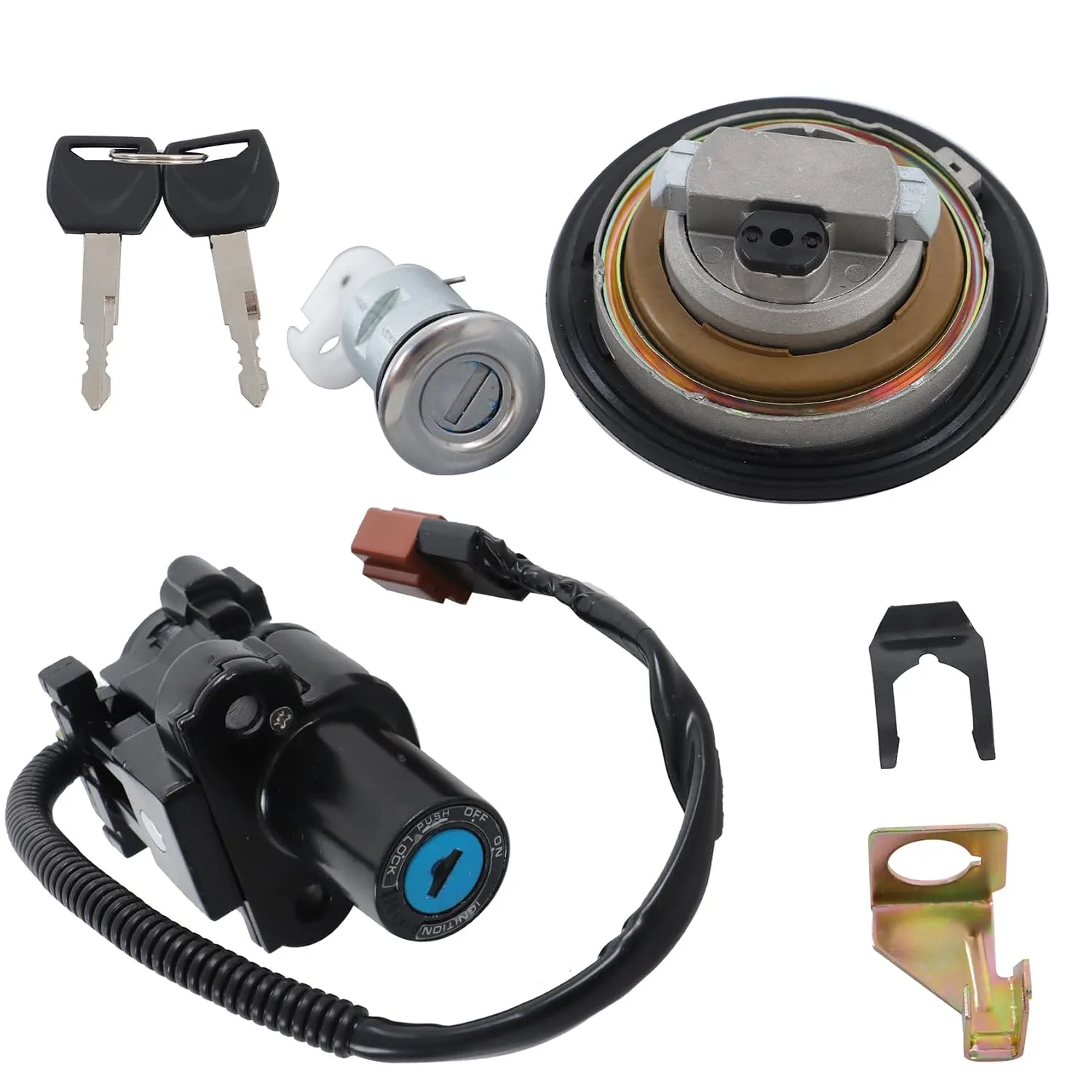 ANTUKO Ignition Switch Fuel Cap Seat Lock Kit for Honda CBR500R CB500F CB500X 2013-2018