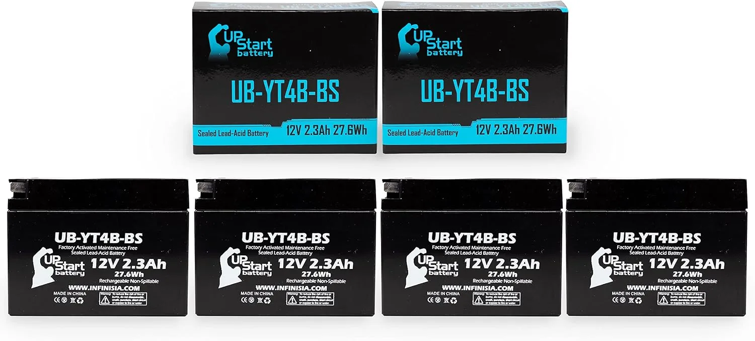 Upstart Battery UB-YT4B-BS 12V 2.3Ah Battery Set for 2015 Yamaha TTR110E