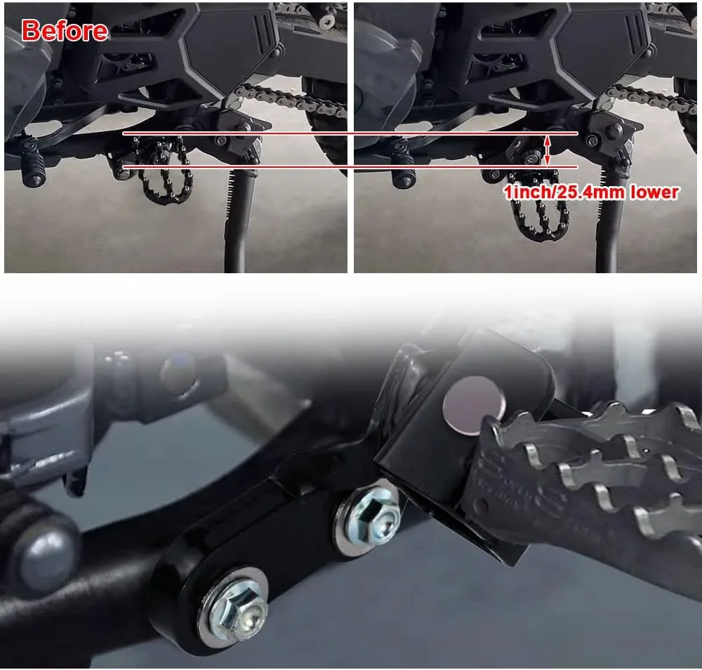 Xitomer FPL21N Footpeg Control Lowering Kit for 2022–2024 KLR650 image 2