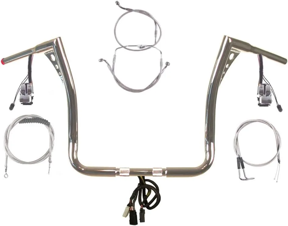 2007 Harley-Davidson Electra Glide 15-Inch Prewired Z-Bar Handlebar Kit AHP-PW-697043-EG07-RC
