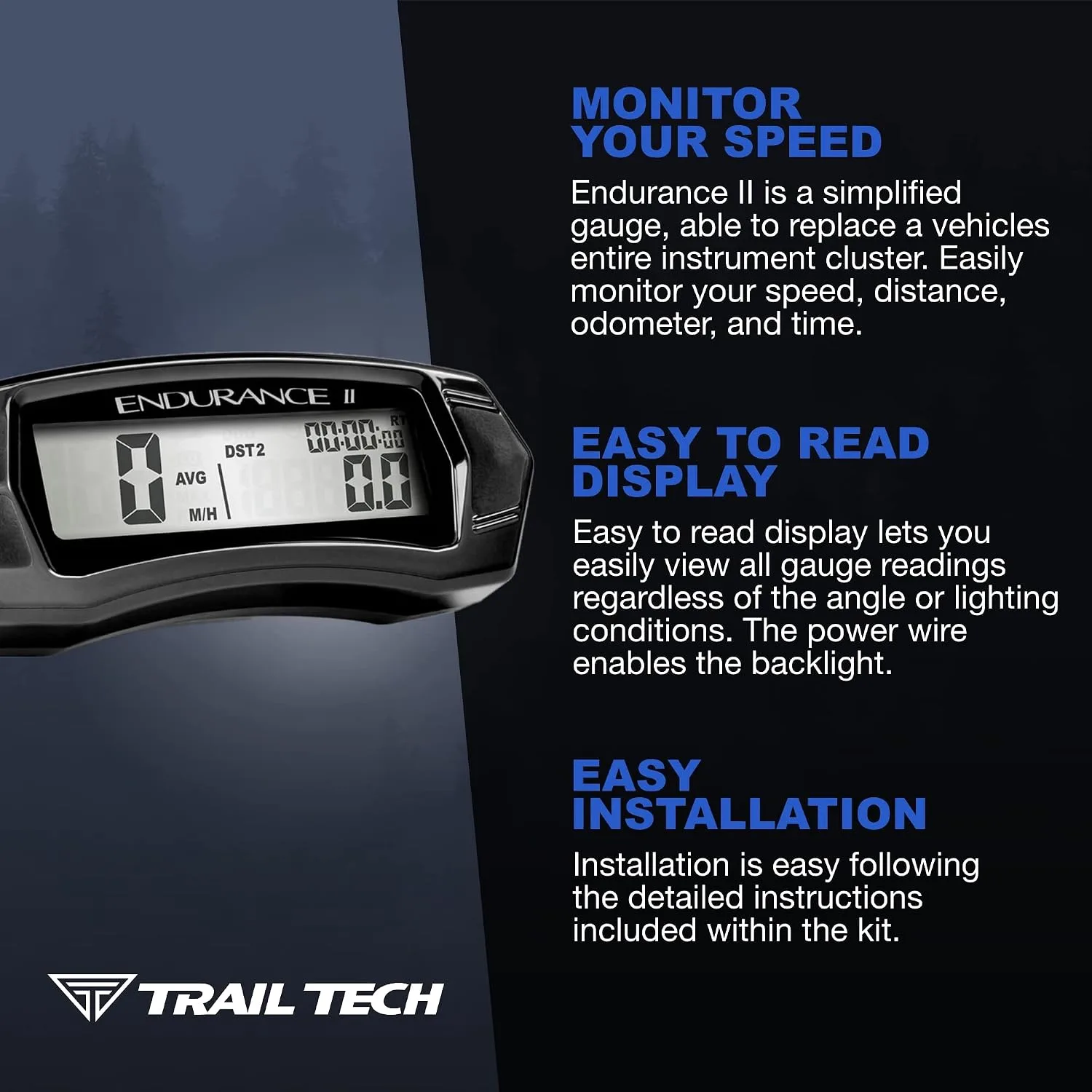 Trail Tech Endurance II Gauge Kit 202-121 for Honda ATV image 3
