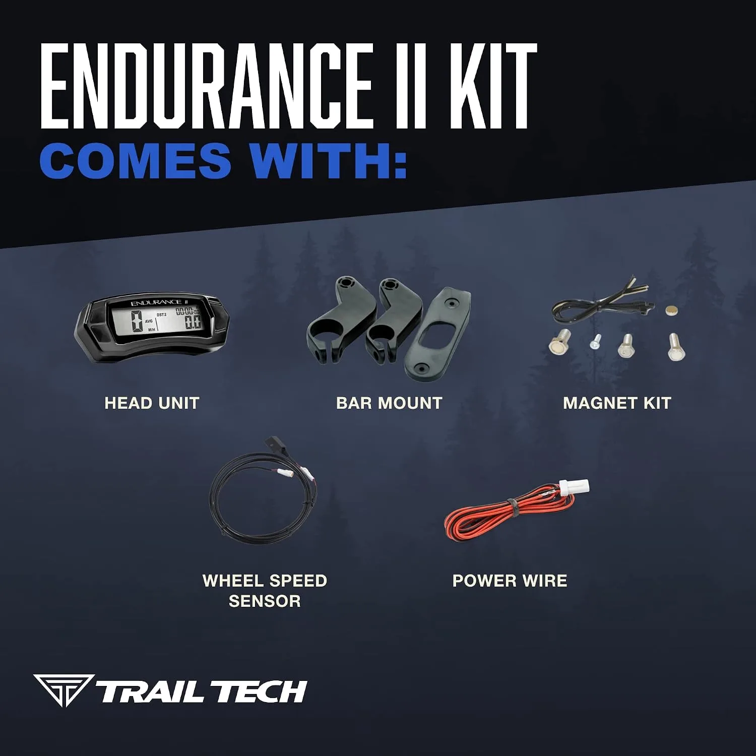 Trail Tech Endurance II Gauge Kit 202-121 for Honda ATV image 4