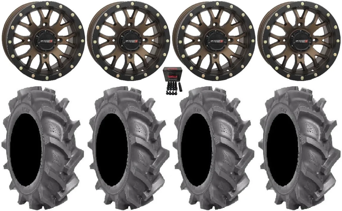 System 3 ST-3 14x7 Bronze Wheels with BKT AT 171 Tires Bundle
