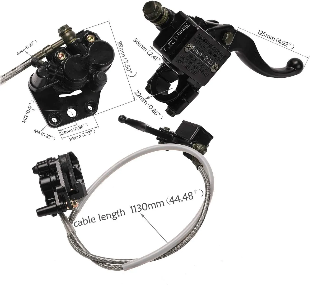TDPRO USATM728 Front Hydraulic Disc Brake Assembly image 2