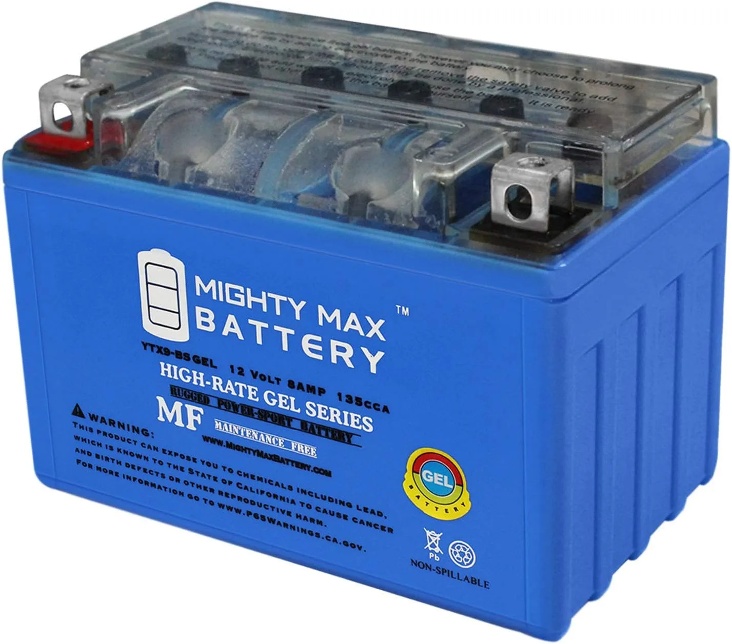 Mighty Max Battery YTX9-BSGEL427 12V 8Ah GEL Motorcycle Battery