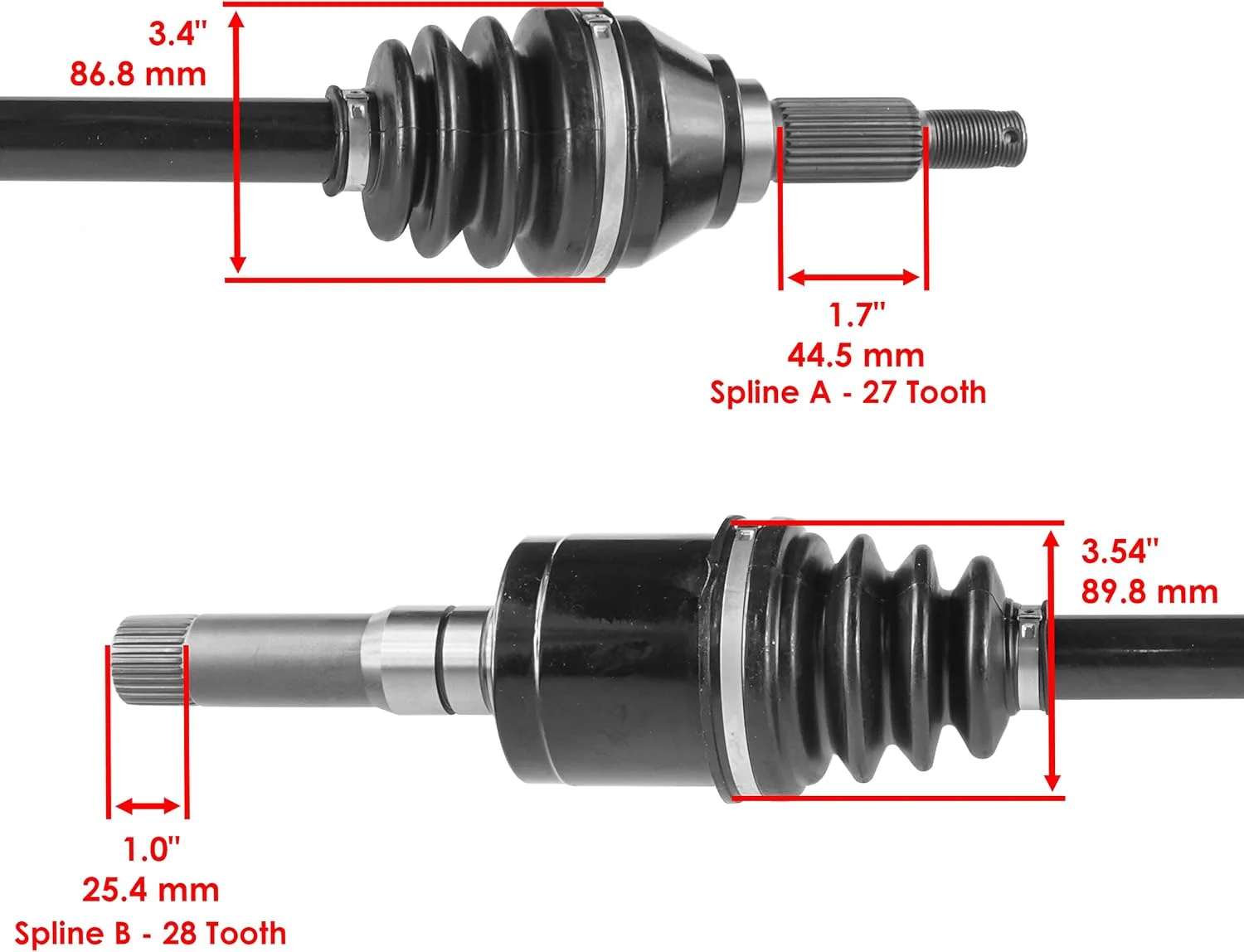 Caltric Rear CV Joint Axle AX270/2 for John Deere Gator XUV 620i/850D image 3