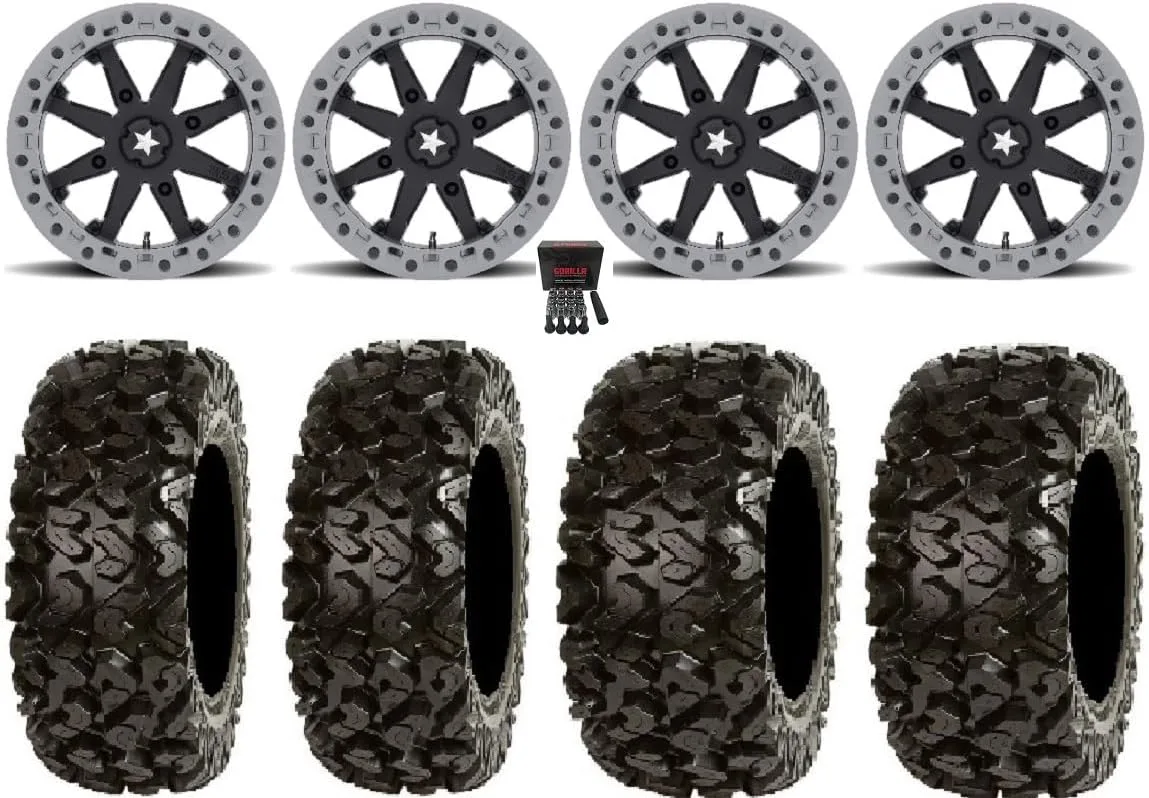 MSA 14x7 Beadlock ATV Wheels & 28x10-14 Tires Bundle