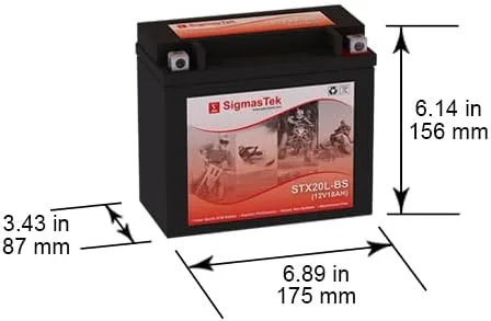 SigmasTek STX20L-BS AGM Battery for Aquatrax F-15/F-15X image 2