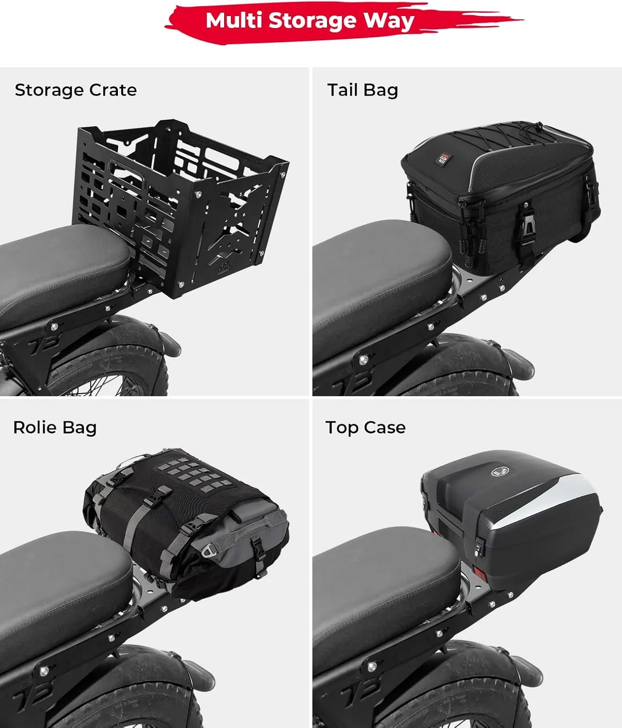 KEMIMOTO Aluminum Rear Luggage Rack Compatible with Super73 Z/S Accessories image 3