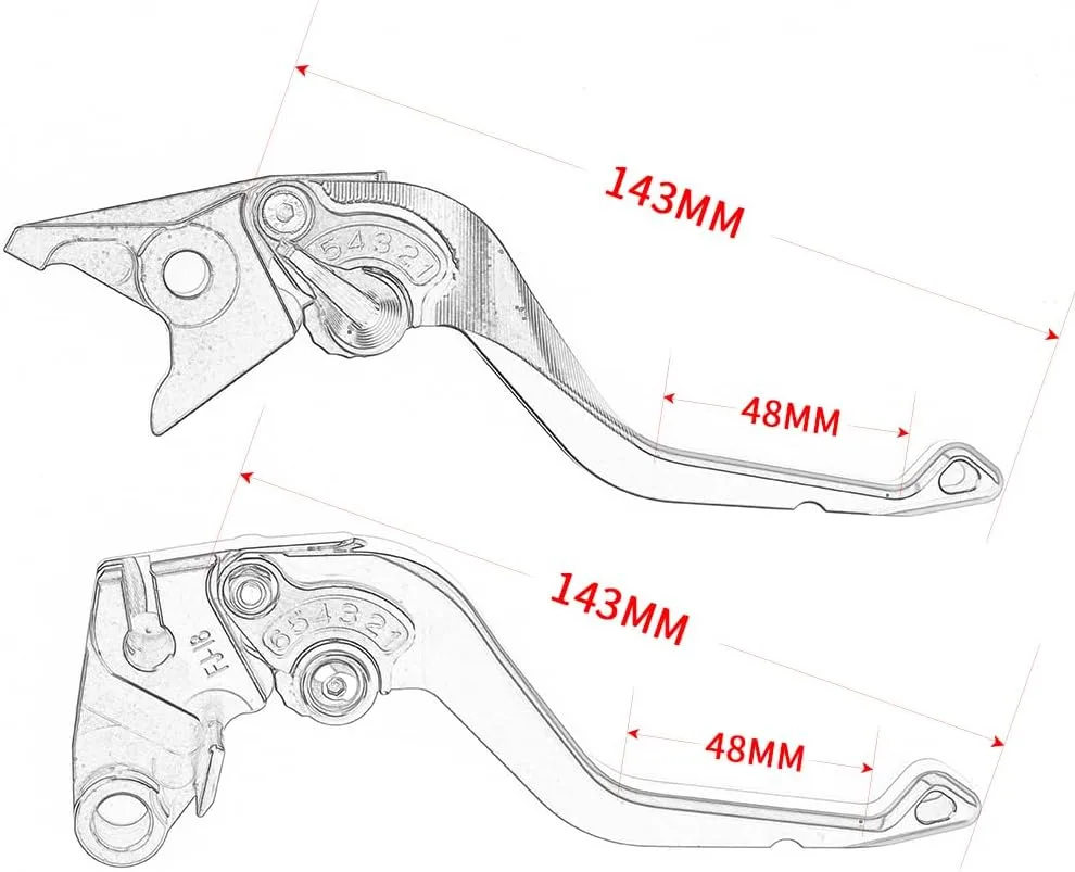 Motorcycle Short Brake Clutch Levers Compatible with Tracer 9 / GT/GT+ / GT+ Plus 2021-2025 Tracer9gt Tracer9 Tracer9gt+ Tracer 9 Accessories (Red) image 3