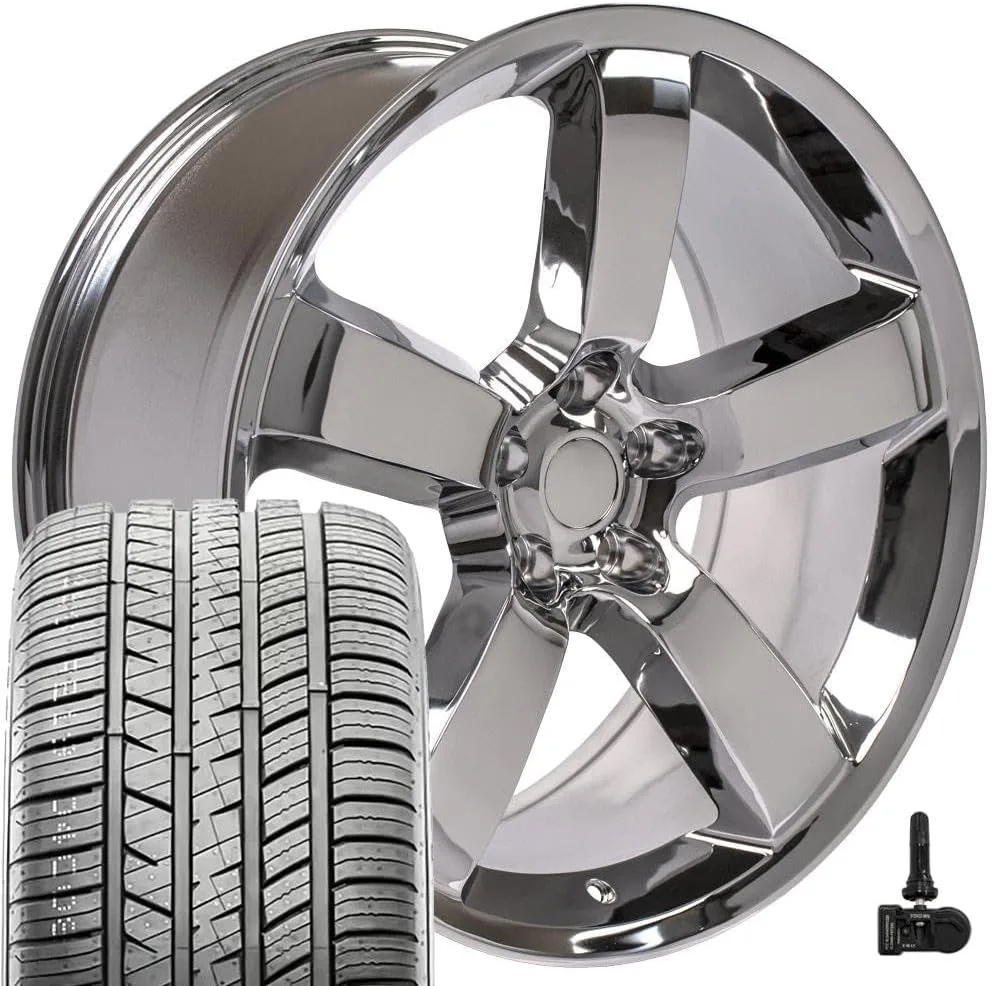 OE Wheels DG04 20x9 Chrome Wheel and Tire Package