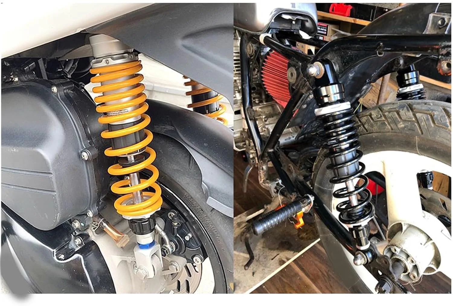 Generic 430mm Adjustable Rear Motorcycle Shock Absorbers 4852841603072 image 2