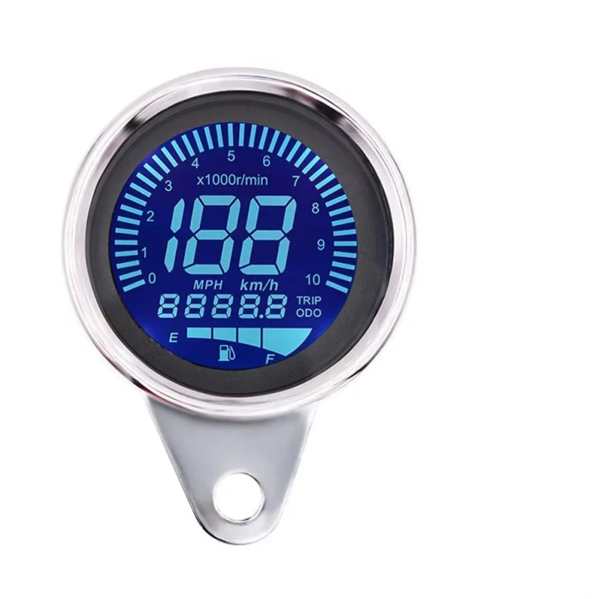 ELEOUTI 12V LCD Motorcycle Tachometer Odometer Gauge 7OF04247Y1853LXSB
