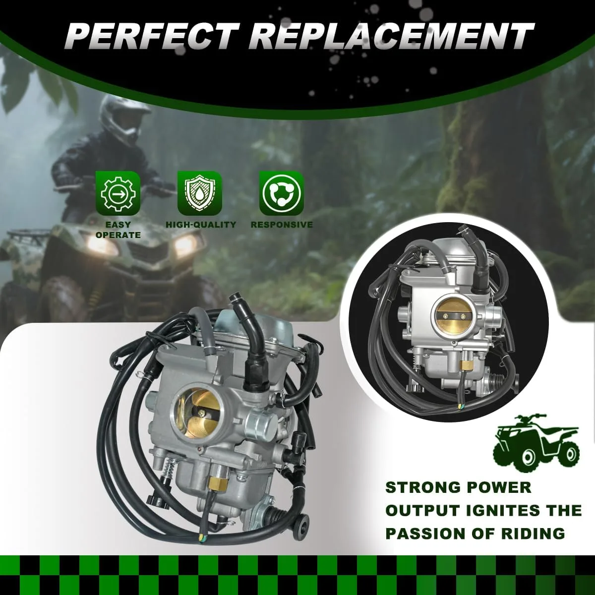 Rebuiman Carburetor Kit 16100-HN5-305 for Honda ATV Models image 4