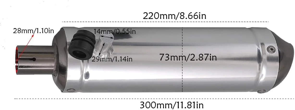 CWTD TM223 Muffler Exhaust Pipe USATM223 for Honda XR50 CRF50 image 2