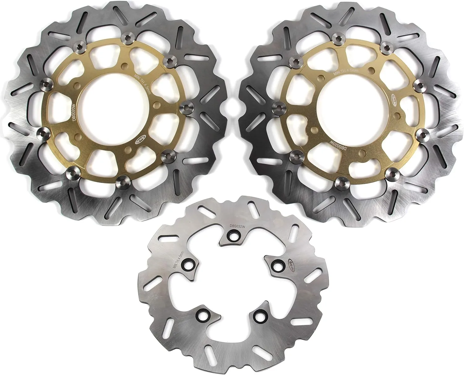 Zurio Front & Rear Brake Rotors for Suzuki GSXR 600/750/1000 KT:DBS020WG+032W
