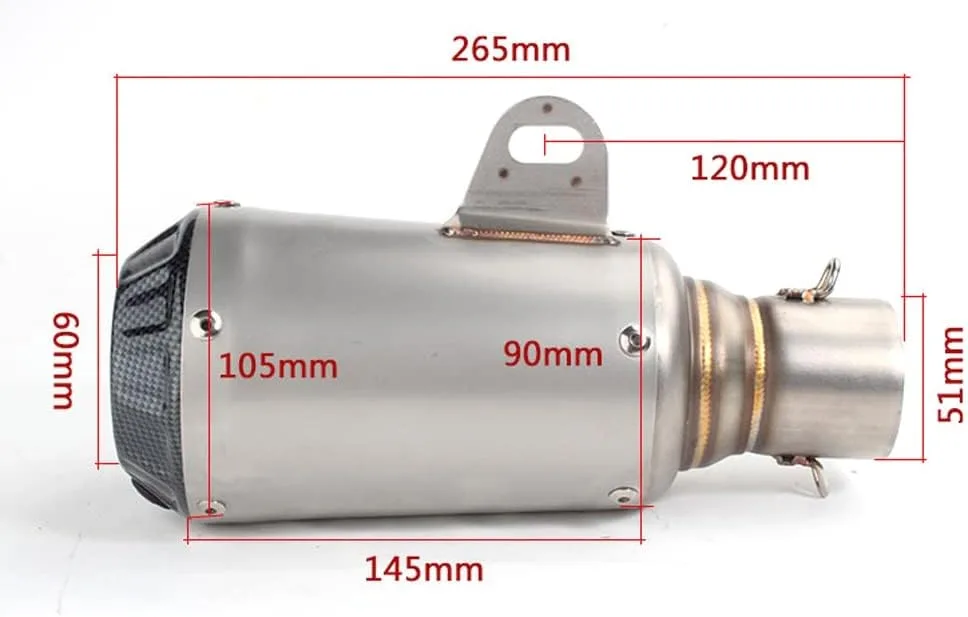 Generic Suzuki GSR600 SV650 Slip-On Exhaust Tail Pipe 4998965592615 image 3