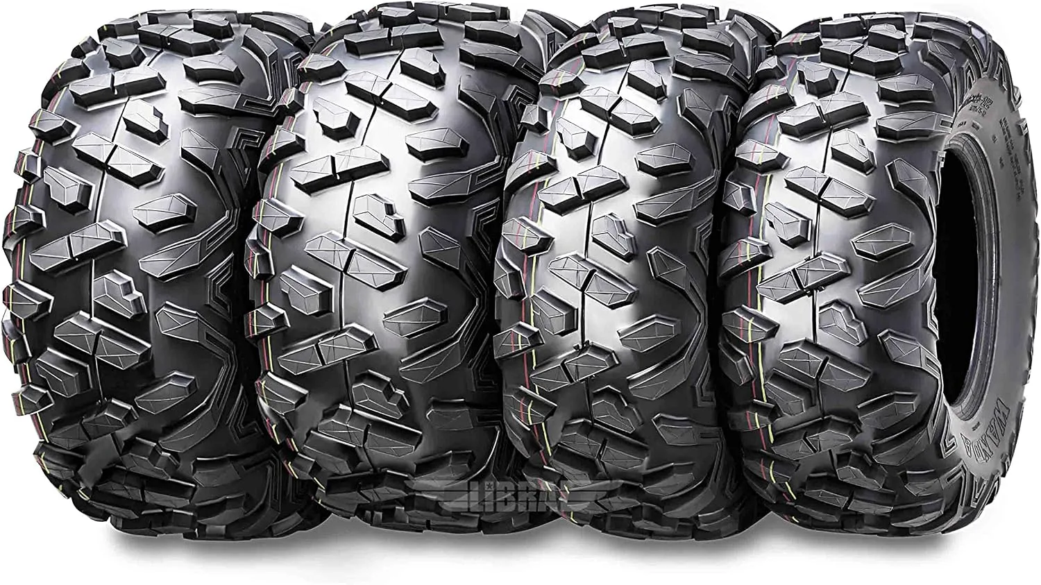 WANDA ATV Tire Set 27x9-14 & 27x11-14 for 2016-2017 Kawasaki Teryx LE