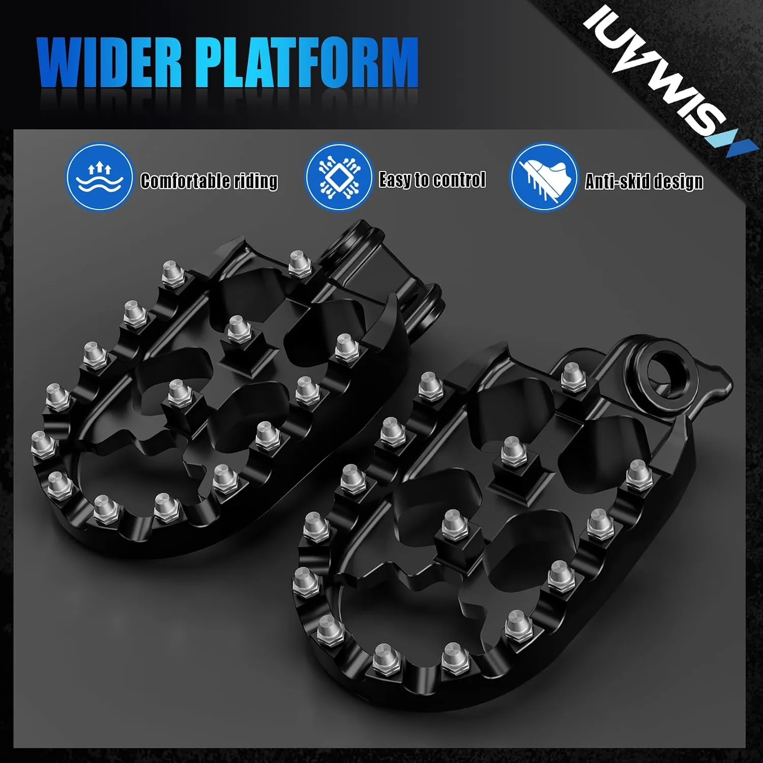 IUVWISN CNC Foot Pegs WX1114001217 for Ebox Electric Dirt Bikes image 3
