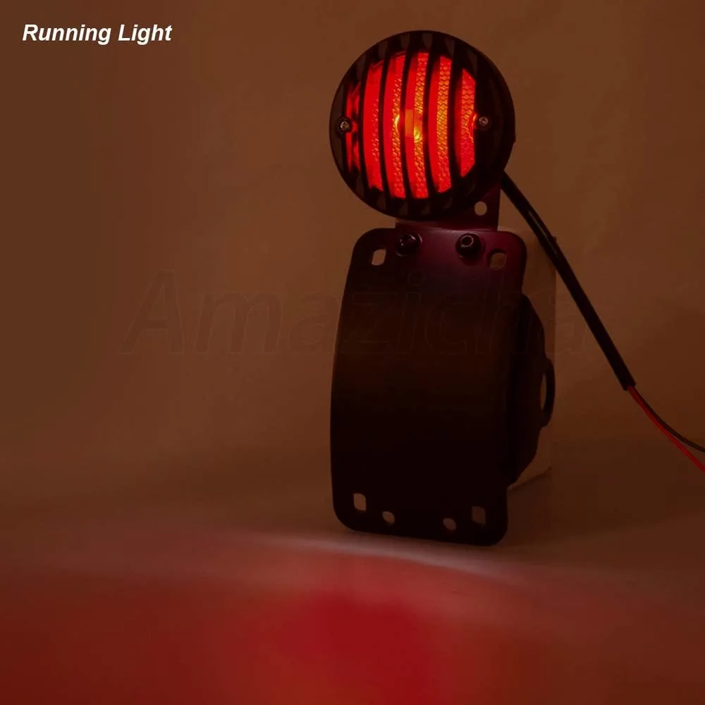Amazicha 12V LED Motorcycle Tail Brake Light with 3/4-Inch Bracket FVXJ9851BQMZC image 3
