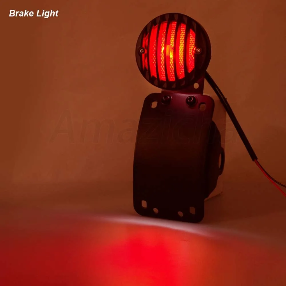 Amazicha 12V LED Motorcycle Tail Brake Light with 3/4-Inch Bracket FVXJ9851BQMZC image 4
