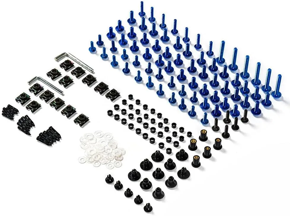 XLYPARTS Blue Aluminum Fairing Bolt Kit for Yamaha YZF600 R6 2008-2016 image 2