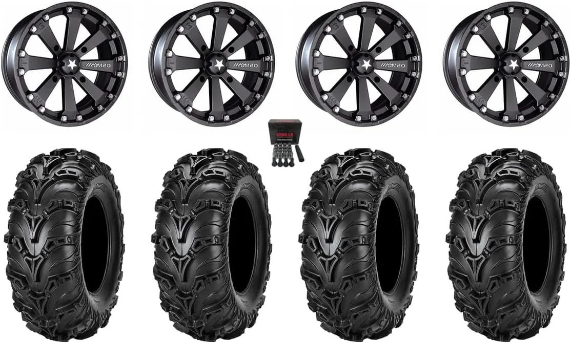 MSA M20 Kore 14x7 Wheels with ITP Mud Lite II Tires Bundle