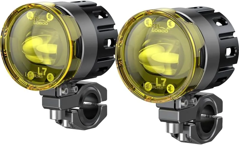 Loboo L7S 2-Pack Motorcycle Auxiliary Lights