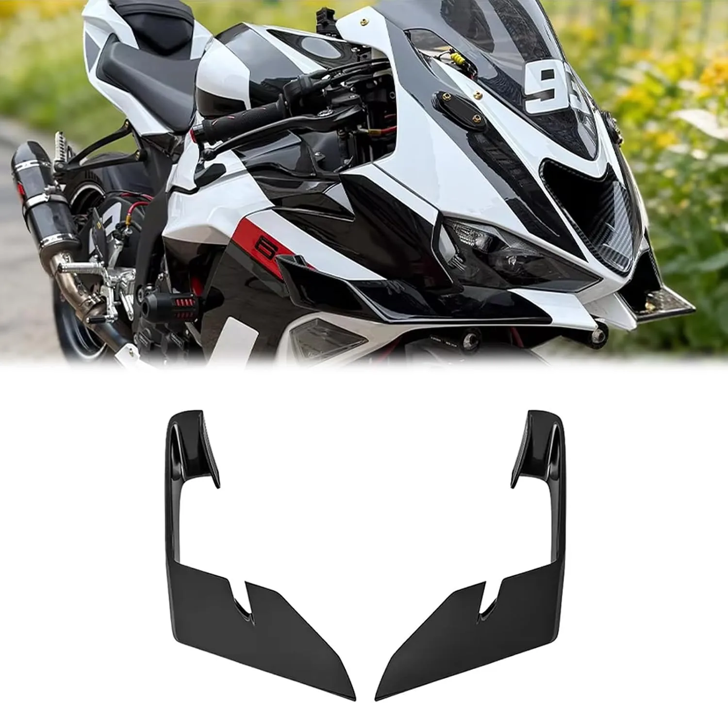 2023–2025 ZX-6R ZX636 Fixed Winglet Spoiler Set HJSYYDSZD-891