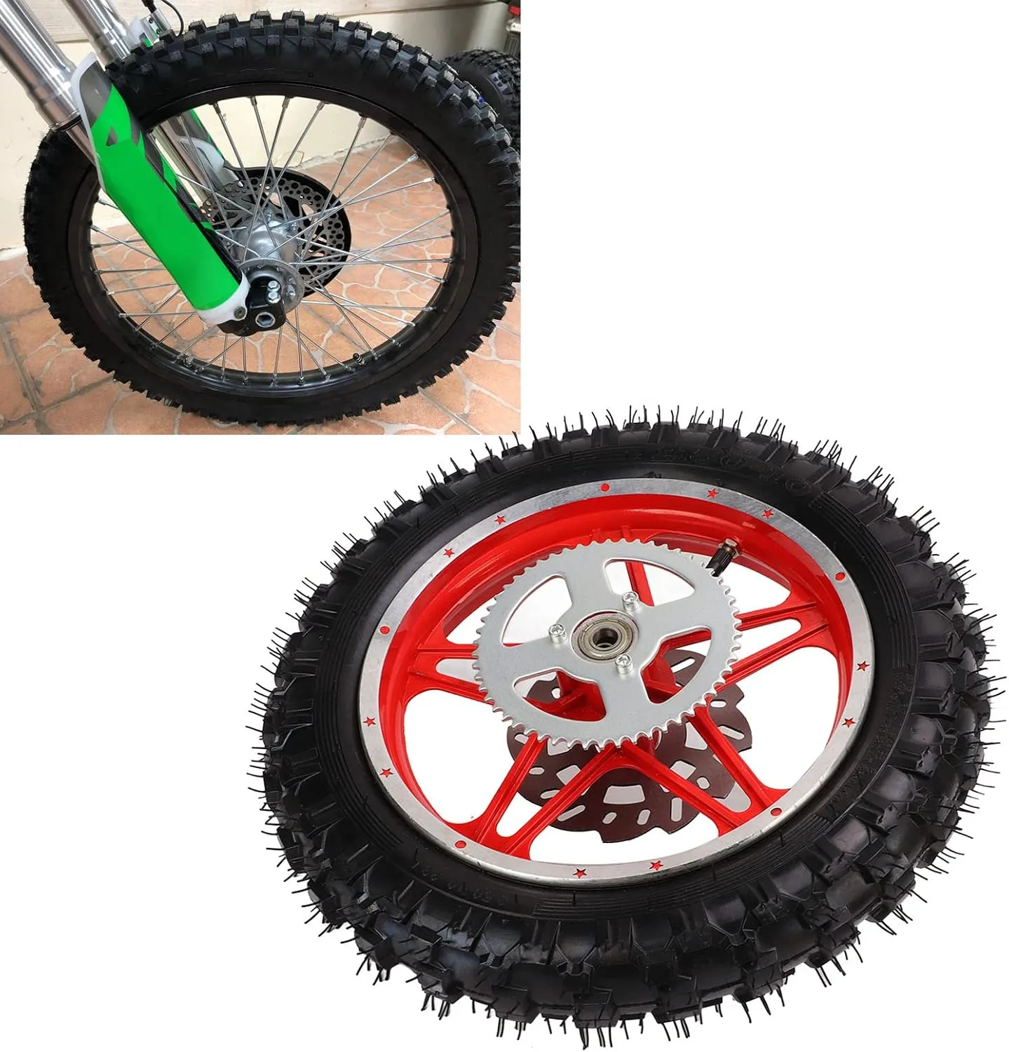 Yctze 2.5-10 Rear Wheel and Tire Assembly, 10-Inch Rim image 2