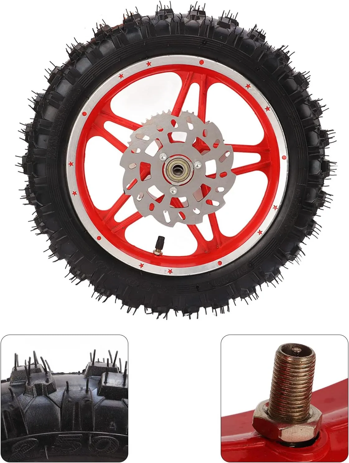 Yctze 2.5-10 Rear Wheel and Tire Assembly, 10-Inch Rim image 4