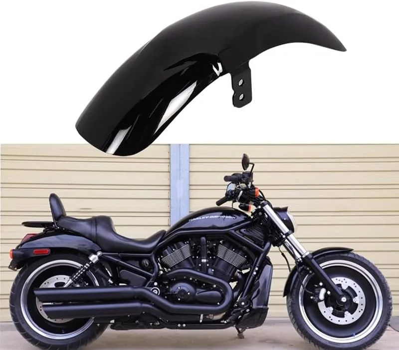 MUXIHO S101 Gloss Black Front Fender for Harley V Rod/Night Rod 2003-2011