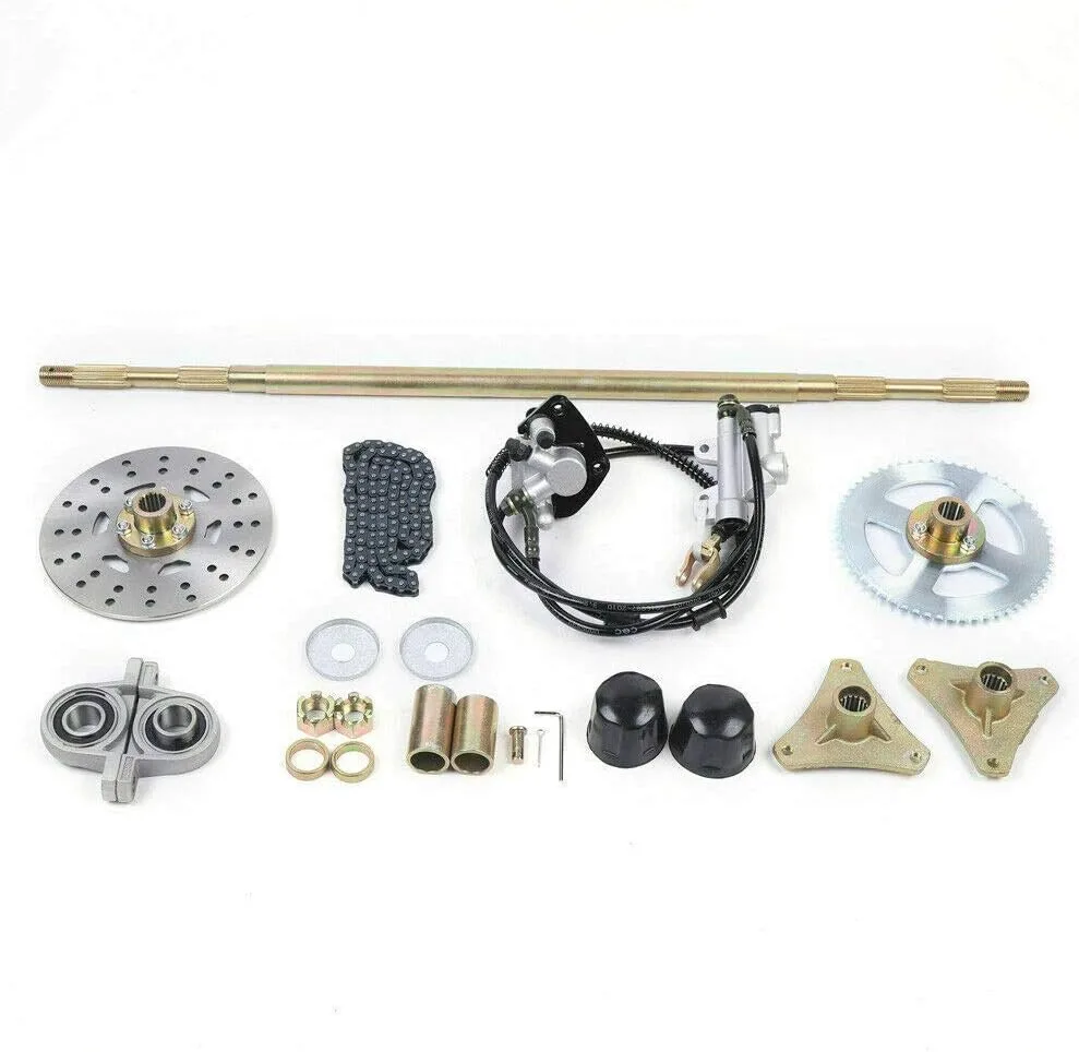 DENESTUS 740 mm Complete Rear Axle Kit with Brake Assembly image 2