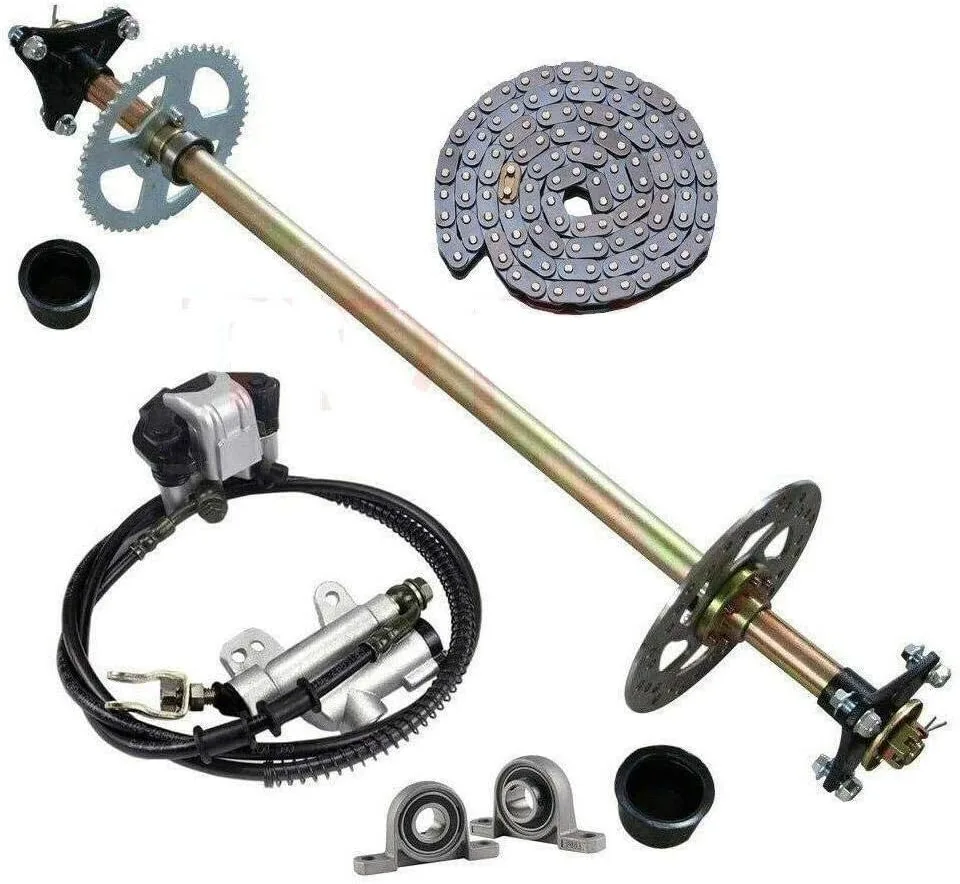 DENESTUS 740 mm Complete Rear Axle Kit with Brake Assembly