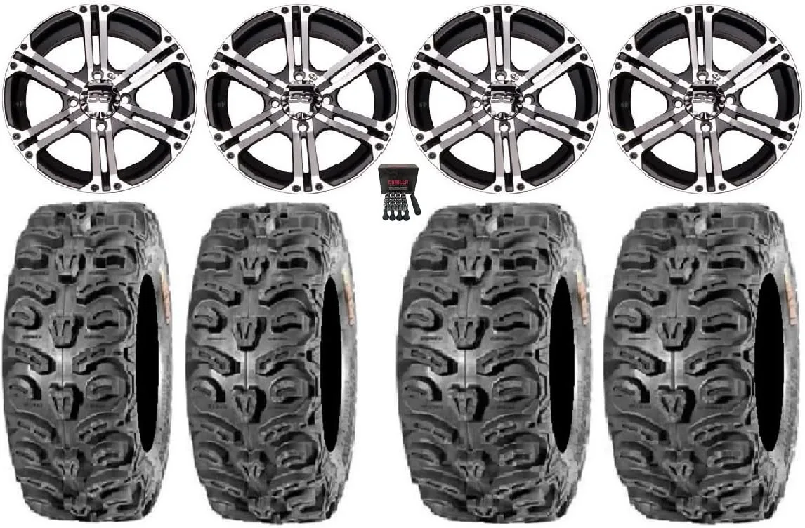 ITP SS212 12-Inch Wheels and 25-Inch Bear Claw HTR Tire Bundle