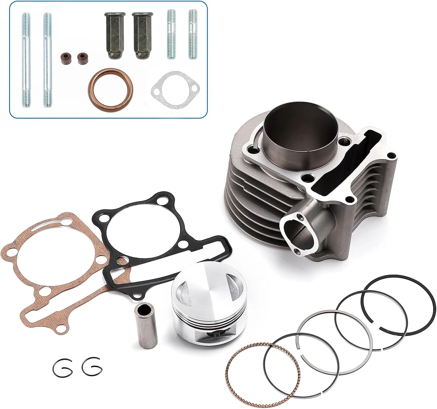 Mokuo GY6 150cc 58.5mm Cylinder Top End Kit MK-Cylinder-TopEnd--150cc-58.5MM image 3