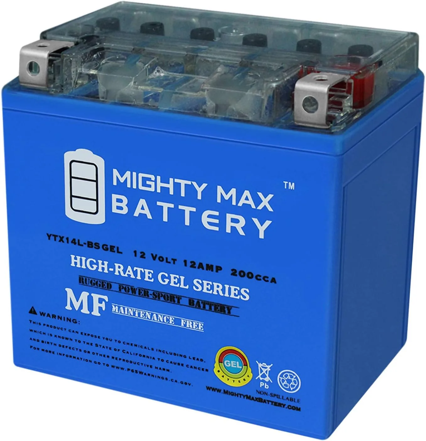 Mighty Max YTX14L-BSGEL38 12V Gel Battery